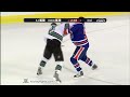 scott nichol vs mike comrie from the san jose sharks at edmonton oilers game on mar 21, 2010. via www.hockeyfights.com