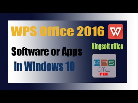Wps office 2016 (Kingsoft office) use in Windows 10