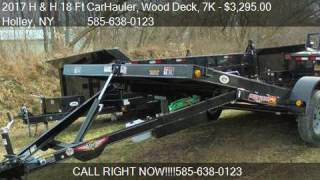2017 H and H 18 Ft CarHauler Wood Deck 7K SpeedLoa