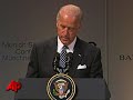 Speaking at an international security conference in Germany, Vice President Joe Biden repeated President Barack Obama's vow that the US will adhere to its values and not torture, and will close the detention center. (Feb. 7)