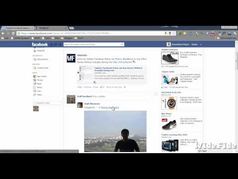 how to update facebook status via bb