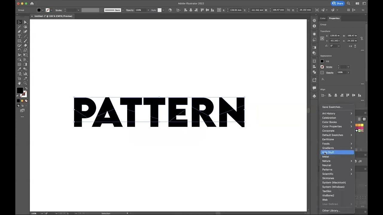 Pattern Text Effect - Adobe Illustrator