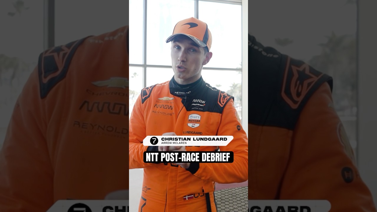 Setting up the podium pass, presented by NTT 👏 #indycar #mclaren #christianlundgaard