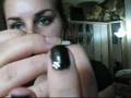 CHANEL BLACK SATIN & MAC SILVER GLITTER  nail art tutorial