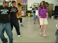 Students dancing Cupid Shuffle during fifth period band exam