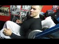 Michael Gundill performs 1 arm Nautilus pull over (part 4)