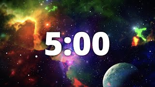 5 Minute Countdown Timer with Alarm and Deep Space
