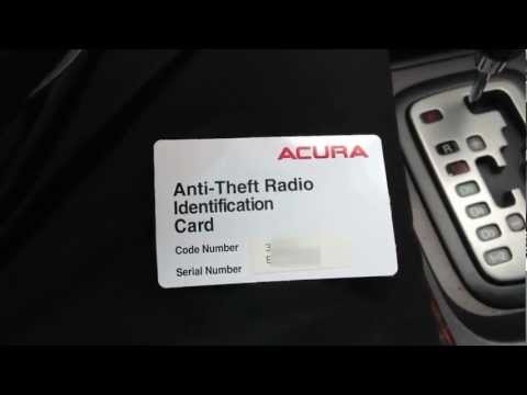 How to Reset Acura Anti Theft Radio & Retrieve Serial Number Code