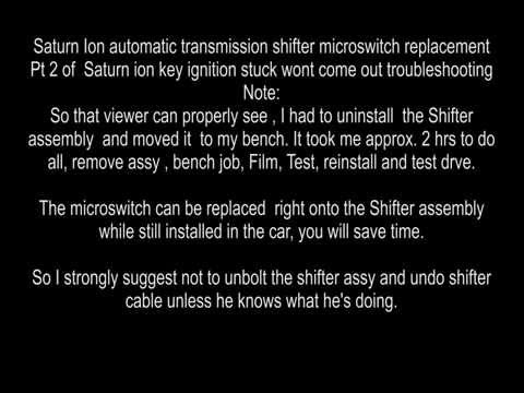 texte saturn ion automatic trans shifter switch replacement