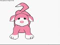 pink and white dog speed painting!