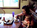 The Family gathers in the kitchen...