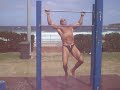 Dimitri 27 wide grip chin ups 92 kg bondi beach pull up Dimitri 27 wide grip chin ups 92 kg bondi beach pull up