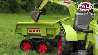 Ogromny traktor, koparka dla dzieci na pedały, wywrotka CLAAS AXOS 1010W