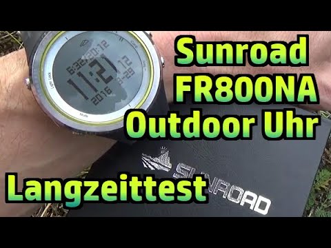 Outdoor Uhr Sunroad FR800NA Barometer Höhenmesser Kompass Langzeit Test Review #184