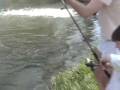 My Godson Harrison's first time fishing.
