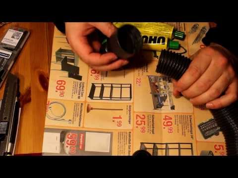 Staubsaugerschlauch reparieren Teil 03/04: Vorbereitung zum Einkleben