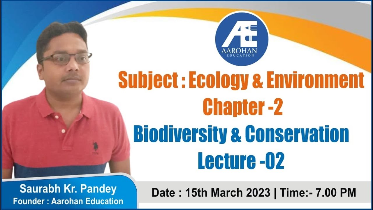 Subject:Ecology & Environment Chapter -2 Biodiversity & Conservation  Lecture -2,Part-2