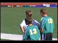 Ari scores on a header Ari scores on a header