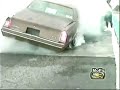 3 wheel motion burn out with a blow out