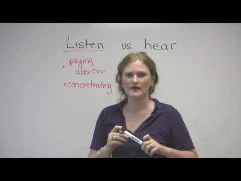 English vocabulary - to listen and hear - what is the difference?