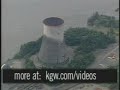 Trojan nuclear tower implosion - aerial view