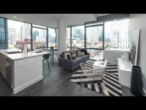 A 2-bedroom, 2-bath furnished model at River North’s new SixForty apartments A 2-bedroom, 2-bath furnished model at River North’s new SixForty apartments