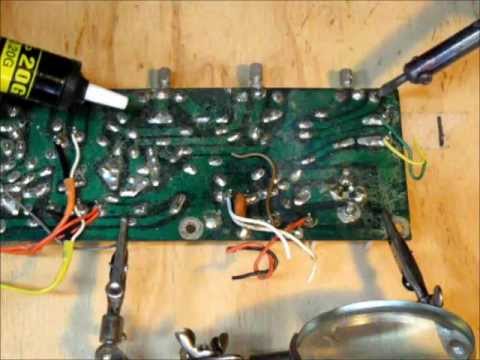 desoldering - Desoldering various components is shown here. How to remove capacitors, relays and other components. How to remove IC chips from a circuit board. http://www....