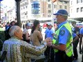 Old man and junkie
