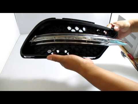 Mercedes Benz W204 OEM Style LED Daytime Running Lights Demostration