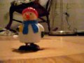 Snowman walking