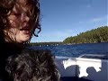 Fabiola and Raisen a boat ride in Muskoka