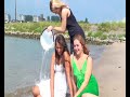 Nice movie of 3 girls in the river....