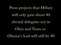Hillary Clinton: Barack Obama lead 90 delegates after OH, TX