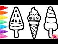 Ice Cream drawing painting,colouring | easy acrylic painting for kids | Art and Learn
