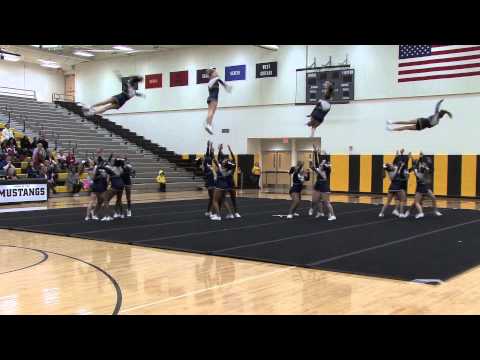Junior Varsity - The Neuqua Valley High School Junior Varsity Cheerleaders competed at Metea Vally High School, and took FIRST PLACE!