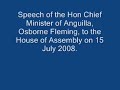 Anguilla's Chief Minister Speaks - Part 1