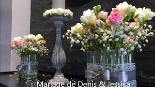 Mariage romantique avec vases Martini
