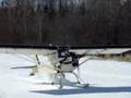 Himax ultralight airplane takeoff