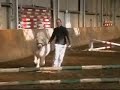 Shetlandpony Indoor Springen aan de hand Shetlandpony Indoor Springen aan de hand