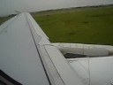 Air France A318 landing in Paris in bad weather