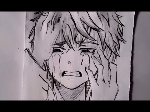 video-linktoworks-ᴴᴰ Easy How To Draw An Anime Male Manga Crying Sad - YouTube