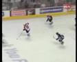 Brian Campbell lays out RJ Umberger w/ Jeanneret