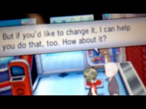 how to change a pokemon's name in y