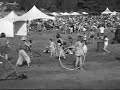 Hula Hoops at the Festival, b & w