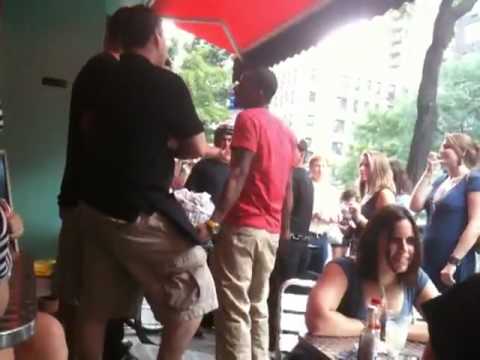 GETTING IT CRRRR RACKIN!!! New York HOOD DUDES Start FIGHTING In Upscale RESTAURANT Throwing Chairs As The Customers FLEE FOR THEIR LIVES!!! MediaTakeOut com 2010