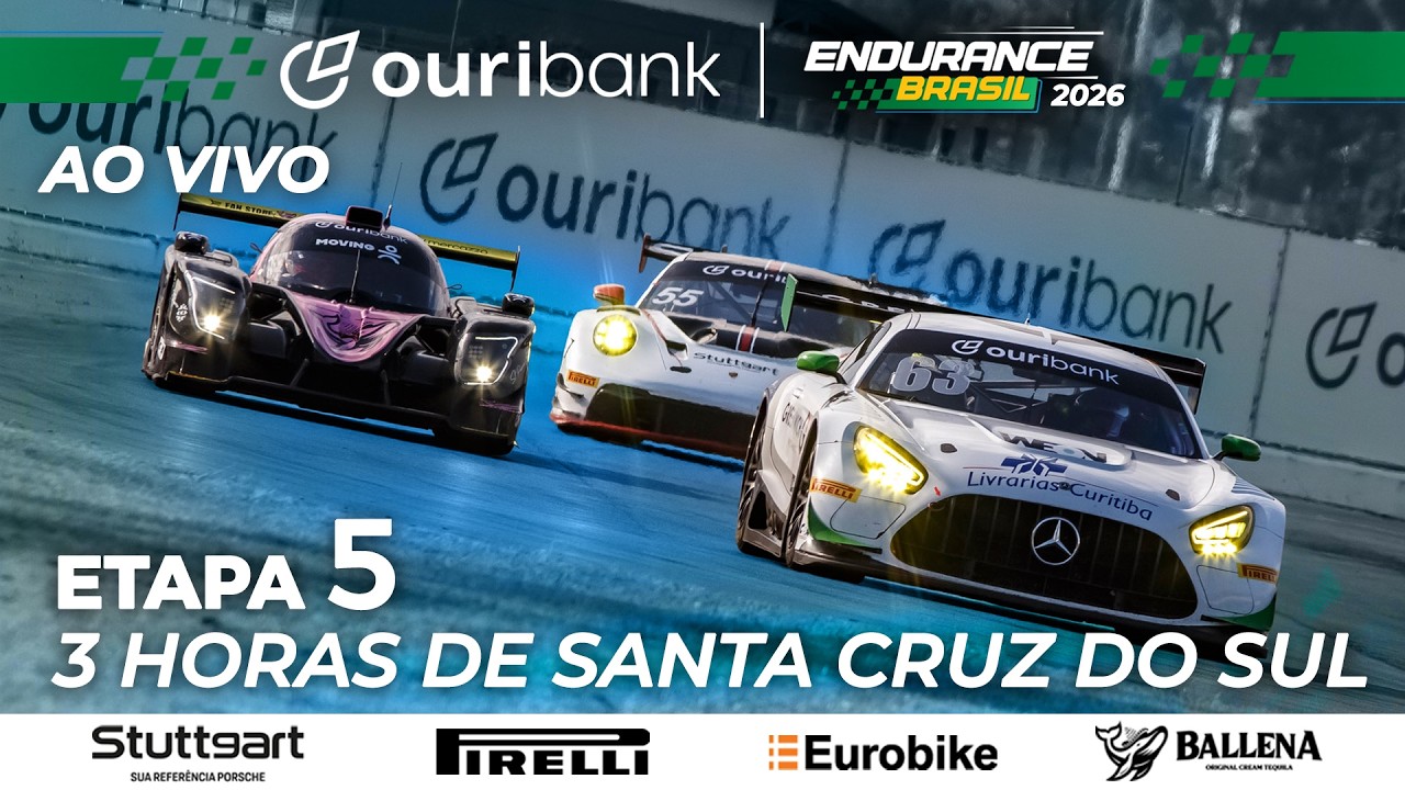 AO VIVO | Ouribank Endurance Brasil 2026 – Etapa 5 | 3 Horas de Santa Cruz do Sul | Corrida Completa