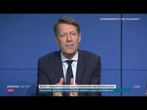 Pressekonferenz des Umweltministeriums zum IPCC-Sonderbericht zum Klimawandel