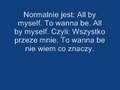 All by myself od tyłu
