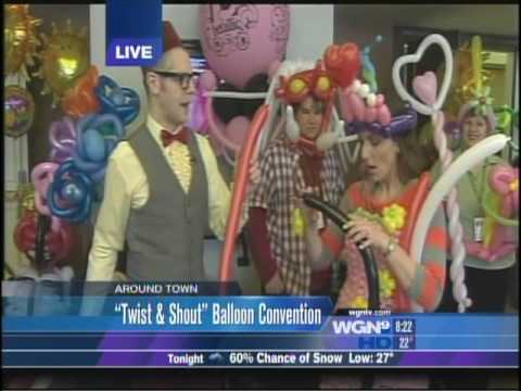 balloon convention - Smarty Pants teaches WGN-TV Morning News reporter Ana Belaval how to make a simple three twist dog at the 2010 Twist and Shout Balloon Artists convention. You won't believe how fast Ana picks...