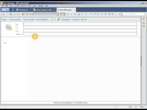 How To Send E-mail in Lotus Notes